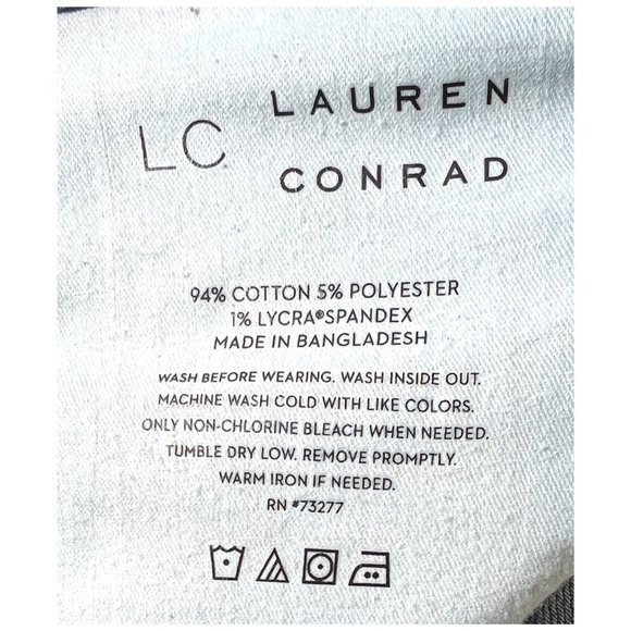 LC Lauren Conrad Womens High Rise Distressed Button Fly Jean Shorts Sz 16 NWT - Picture 7 of 8